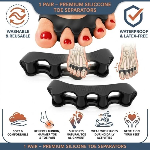 2pcs silicone toe separator - 2pcs,
