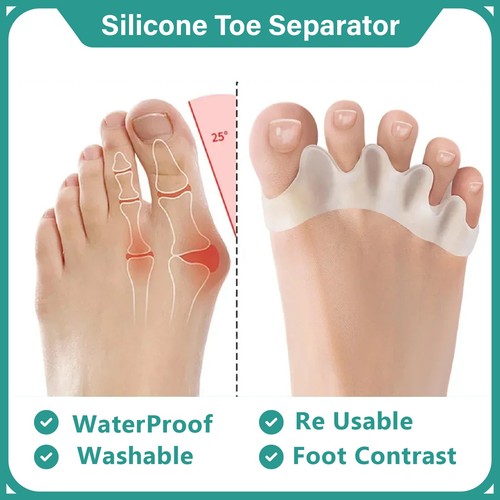 2pcs silicone toe separator - silicone,