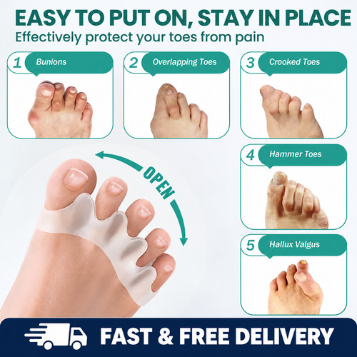 2pcs silicone toe - toe, separator