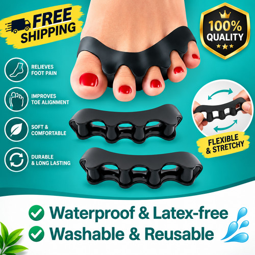 Pair silicone toe separators - silicone,