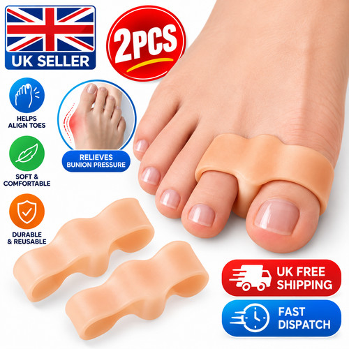 2pcs soft gel toe separators - soft,