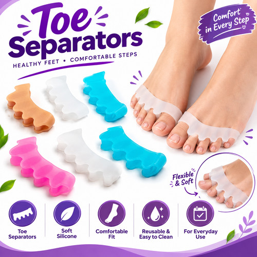 2pcs silicone toe separator - 2pcs,